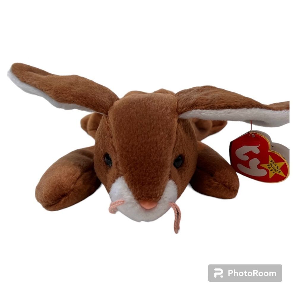 TY Beanie Baby - “Ears” Rabbit, NWT, From 1995, Approx 8.5"